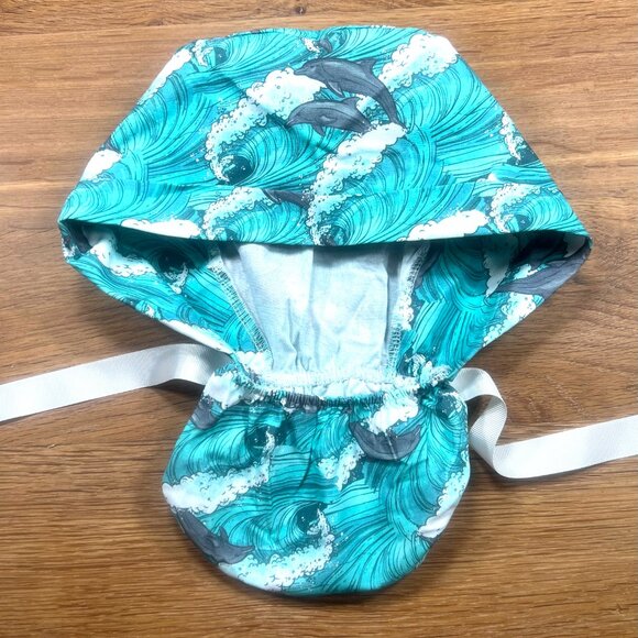 3 Ponytail scrub caps bundle scrub hats surgical caps ponytail scrub hats - Picture 6 of 10